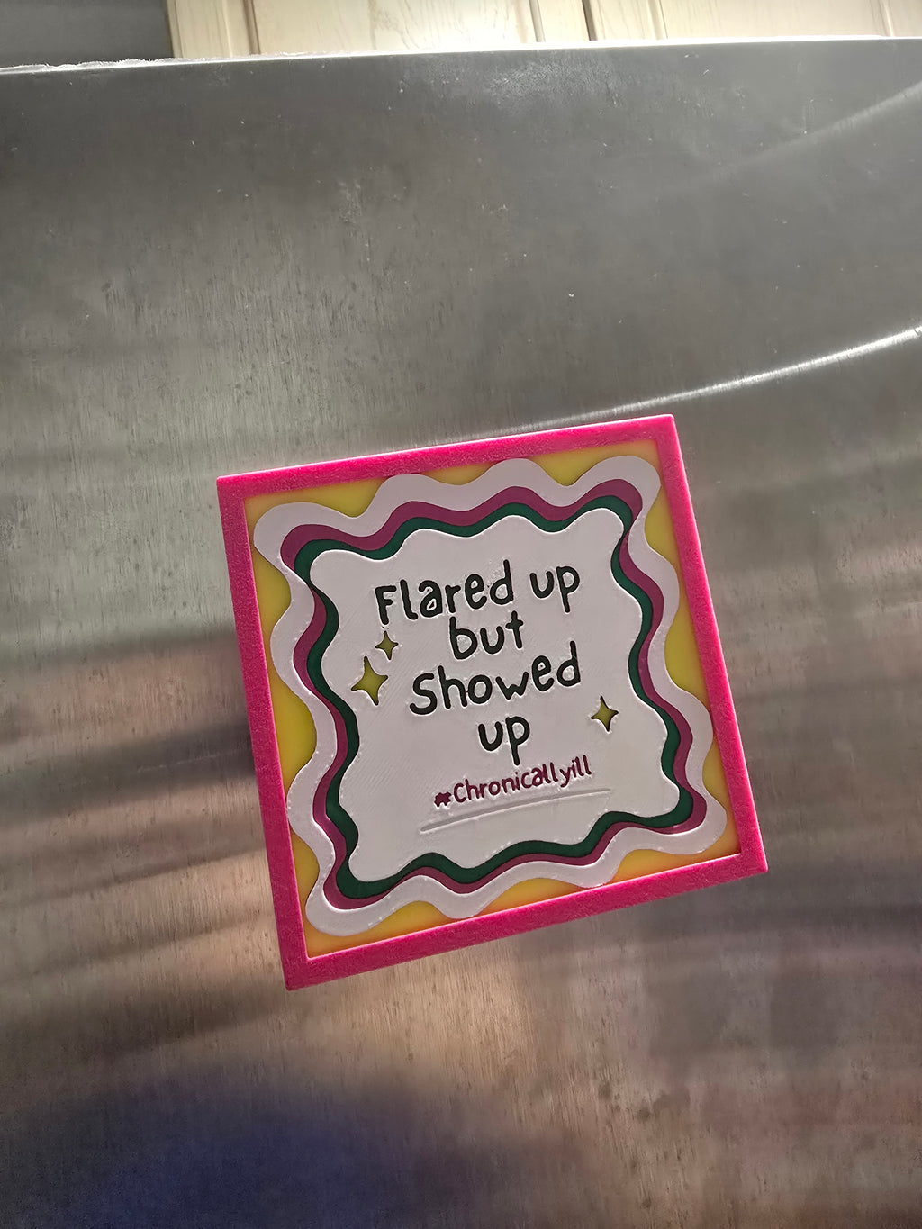 Flared Up but Showed Up — 3D Magnetic HueForge Art