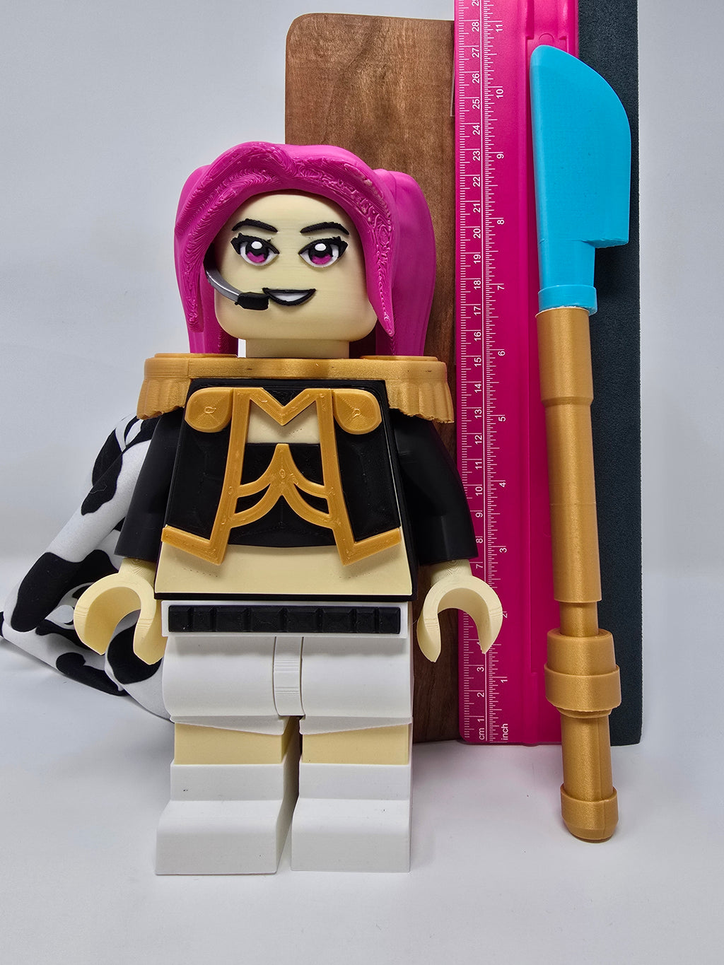 Neon Pulse Brick Figure