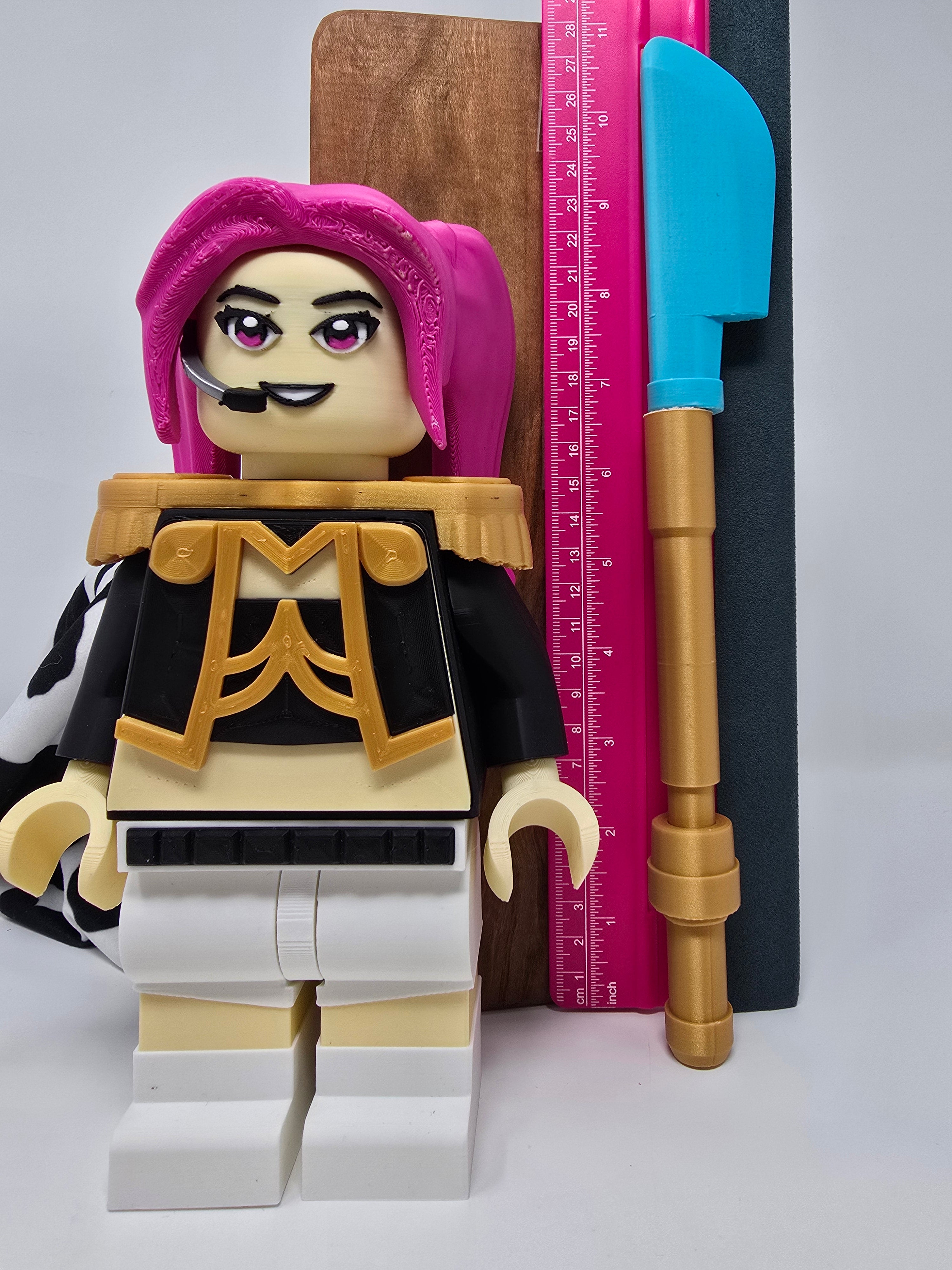 Neon Pulse Brick Figure