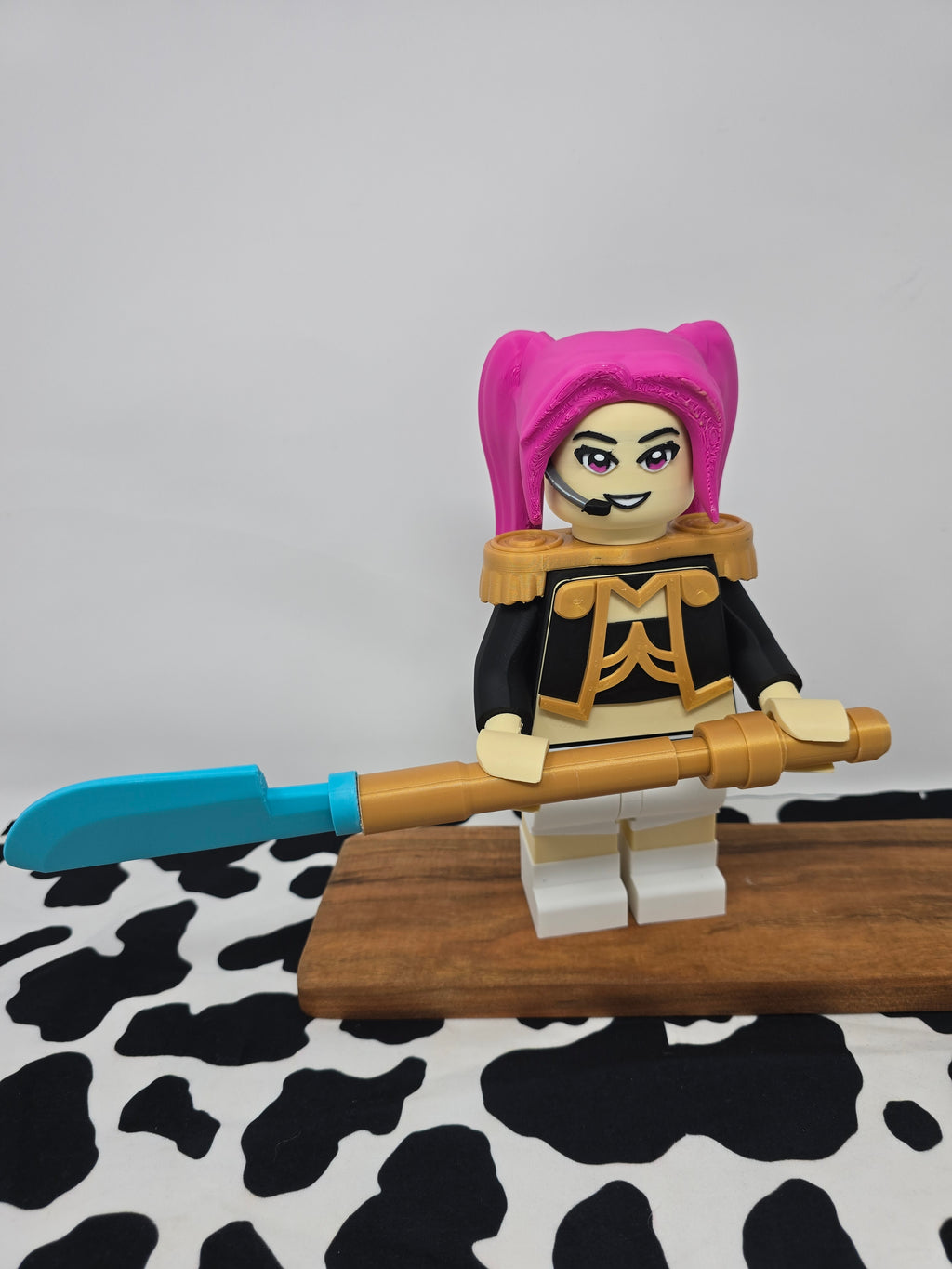 Neon Pulse Brick Figure