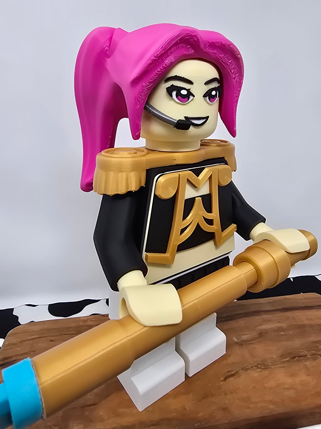 Neon Pulse Brick Figure