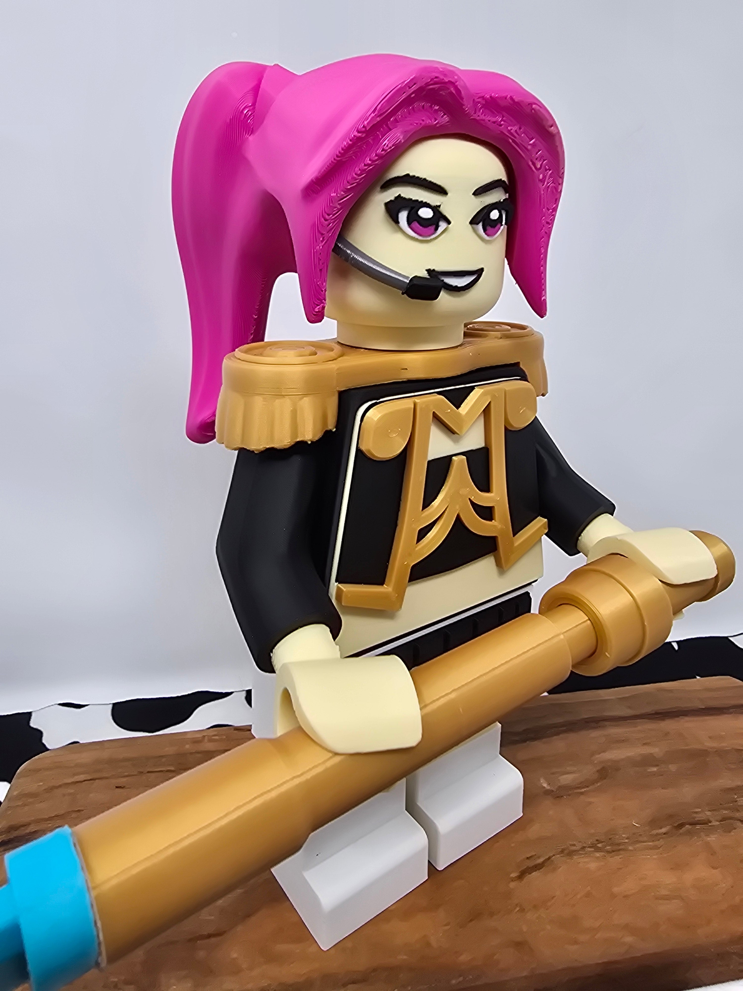 Neon Pulse Brick Figure