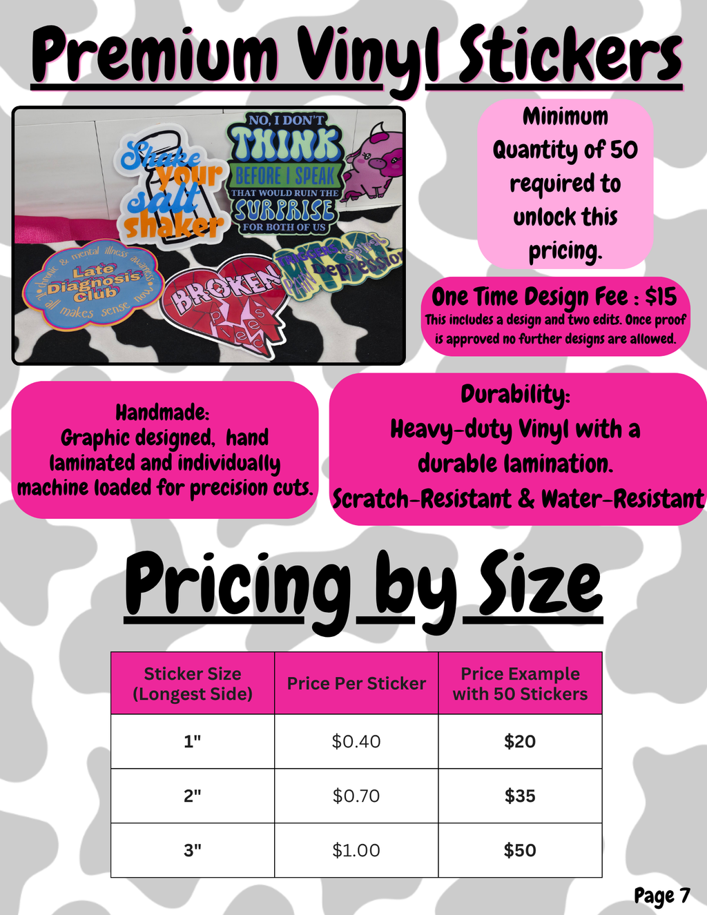 Custom Stickers (More Than 50)